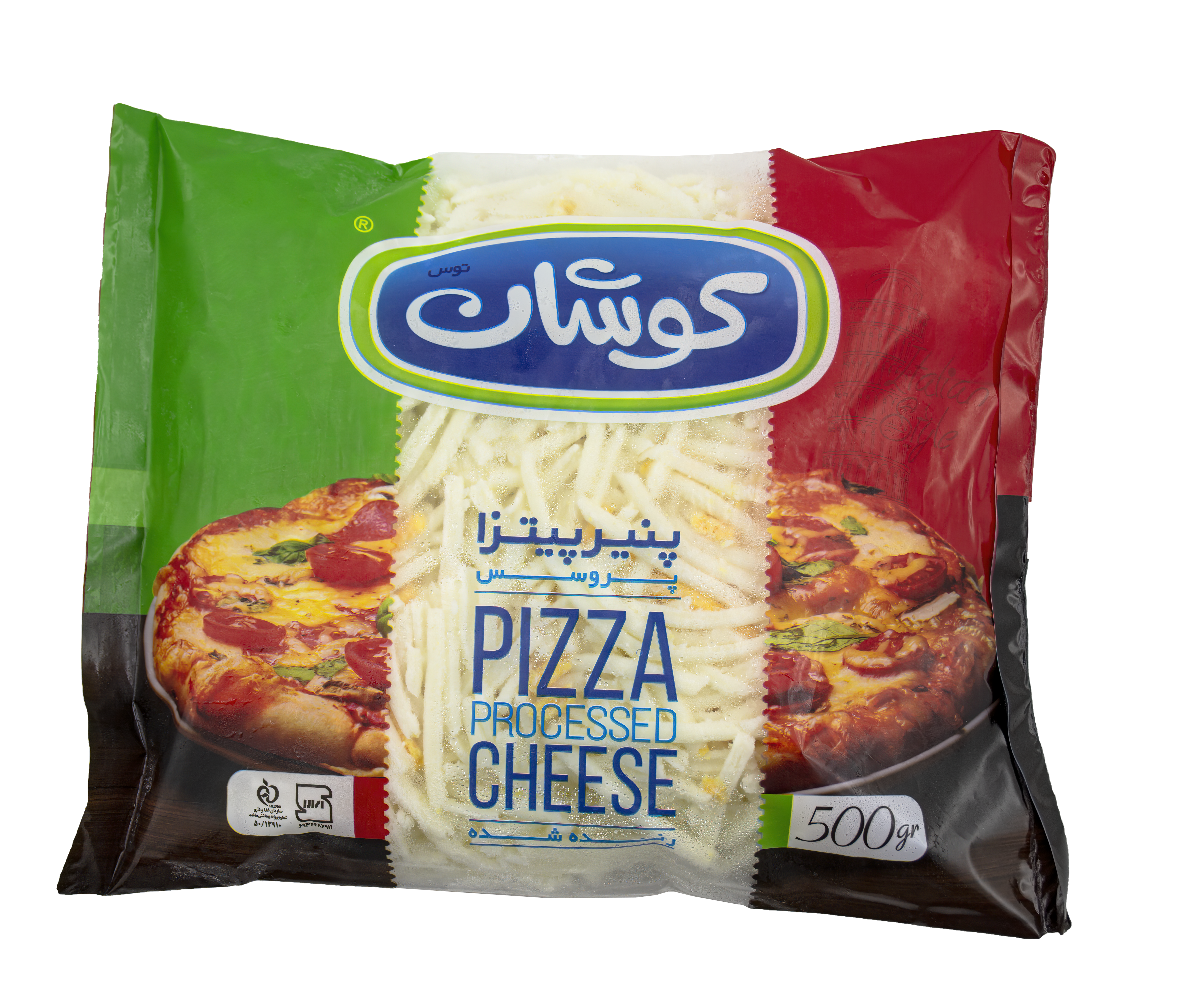 پنیر پیتزا 500 رنگی